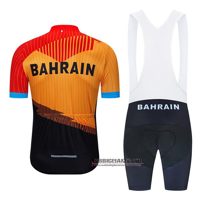 Abbigliamento Bahrain 2020 Manica Corta e Pantaloncino Con Bretelle Arancione Nero - Clicca l'immagine per chiudere